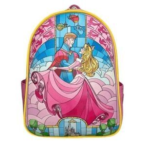 Loungefly Disney Sleeping Beauty Princess Aurora Stained Glass Mini Backpack